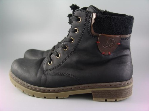 ▀▄▀▄▀ Rieker - Stiefel Stiefelette Ankle Boots gefüttert - Gr. 38 - schwarz ▀▄▀