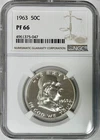 1963 Proof Silver Ben Franklin Half Dollar, NGC PF-66