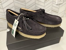 New Clarks Womens Originals Wallabee Boots Brown Slate Suede Size 9 M 160