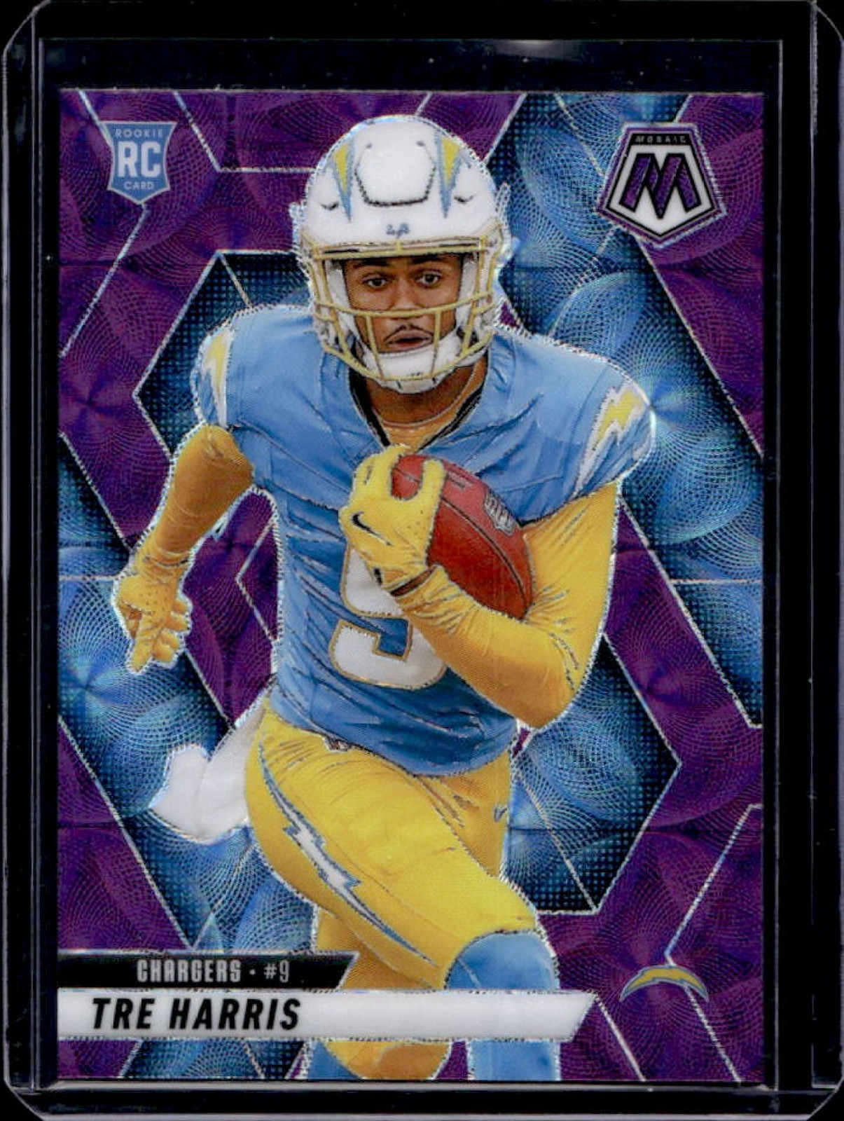 2025 Mosaic Tre Harris Rookies RC Purple Scope Prizm #326 Chargers