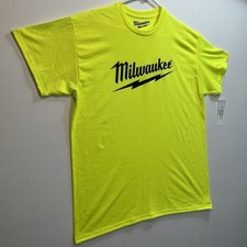 Camiseta Milwaukee Neon (Nuevo Estado) M18 Batería Herramientas Eléctricas de Alta Resistencia Camiseta