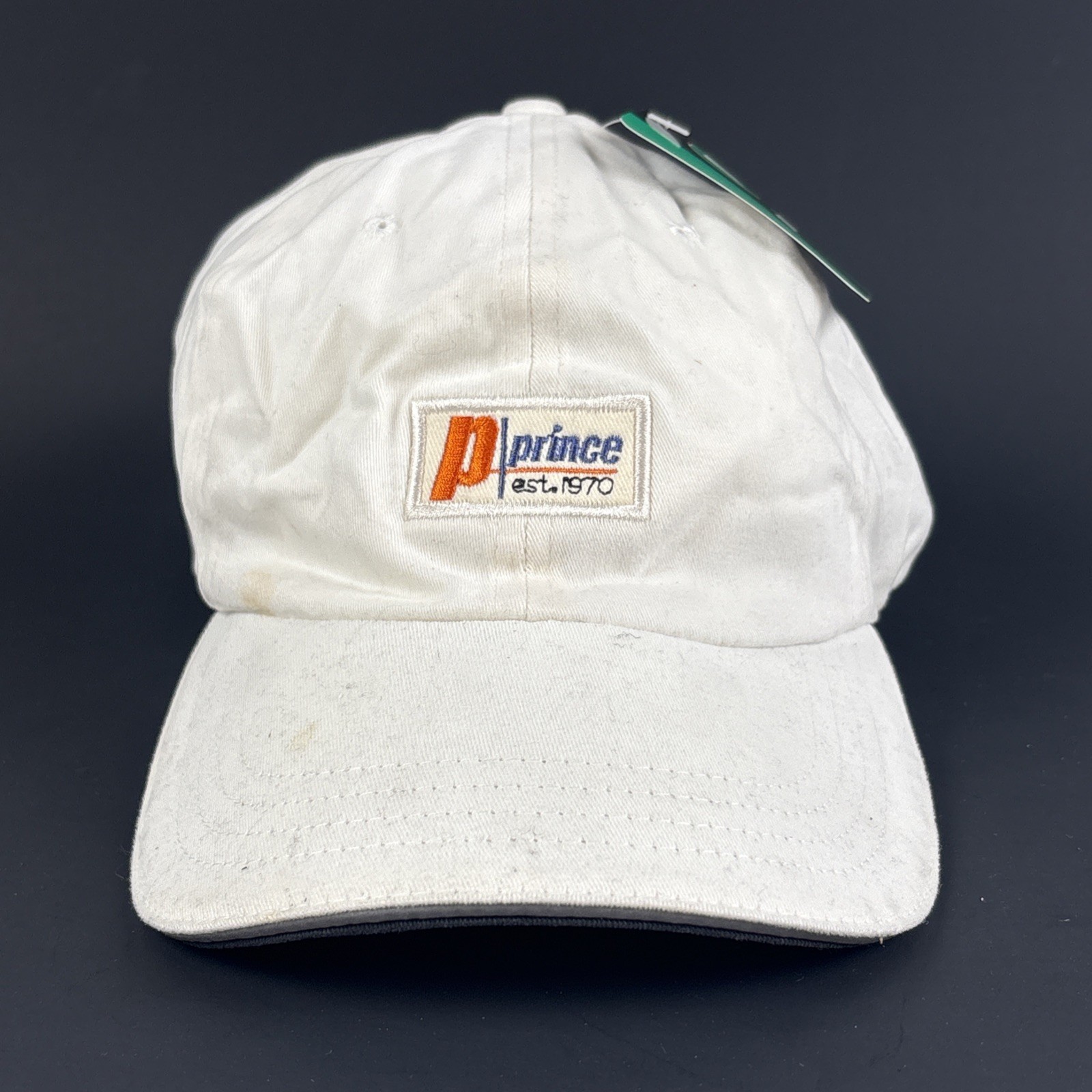 Prince Tennis Logo White L/XL Unisex Embroidered Hat NEW With Tags NOS