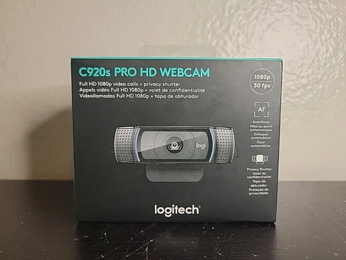Logitech C920S Pro HD 1080p Webcam Brand New Sealed 30fps Video Calls