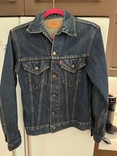 Vintage 60 s Indigo Levi's Big E Type 3 Denim Jacket.. Stamped 524 Sz Small..USA