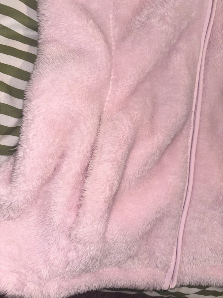 Women's Croft & Barrow Minky Super Soft Velboa Fleece Vest Pastel Pink S M L - Image 3 of 4