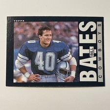 1985 Topps Football Bill Bates Dallas Cowboys RC Rookie Card #38 A. rookie card picture