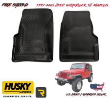 1997-2006 Jeep Wrangler Tj Custom Molded Floor Mats Husky Classic Front 2pc Blk