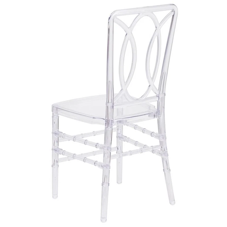 Silla fantasma apilable Flash Furniture en hielo cristalino Foto 3 de 4