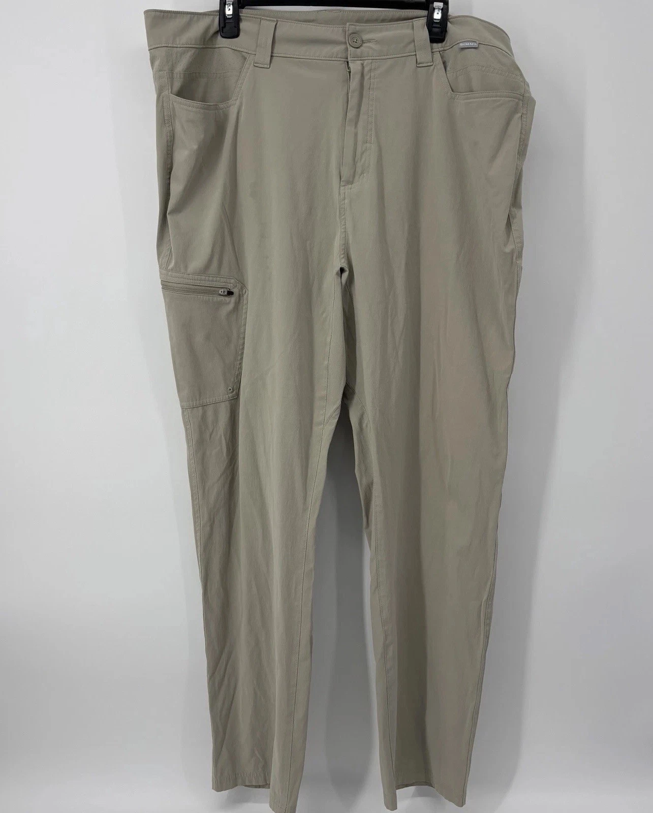 Simms Guide Series Pants Mens 40 Fishing Outdoors Beige Relaxed Cargo