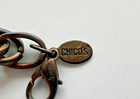 Vintage Chico's necklace, bronze tone, baroque pearls, green beads 17" — photo 9