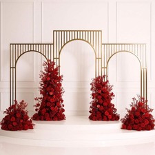 Arched Shiny Gold Tubed Wedding Backdrop Stands