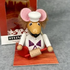 Steinbach Christmas Mouse Ornament Cook Baker Chef Figurine Germany Wood