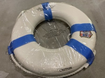 Cal June Jim-Buoy P20 Swimming Pool and Decorative Life Ring, 20'' White P-20