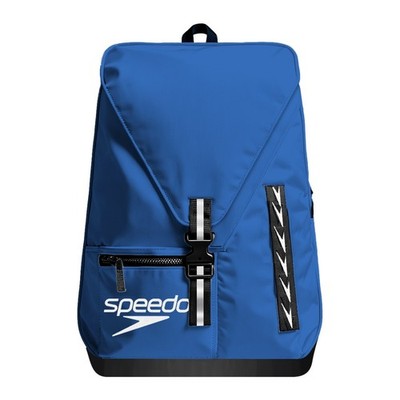 SPEEDO 35L TEAM RUCKSACK SCHWIMMEN SPORTTASCHE BLAU WASSERDICHT BODEN MIT WET KIT BAG