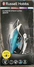Image of Russell Hobbs Supreme Steam Ultra 2600W Iron Ceramic Soleplate Teal/Black 23260