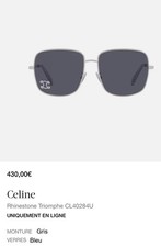 Lunettes CELINE  Rhinestone Triomphe CL40284U 16V 59/16 NEUVES SANS POCHETTE