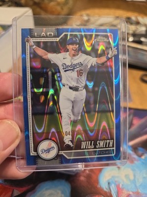 Will Smith 2026 Topps Chrome Blue Raywave Refractor /150 Dodgers 