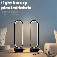 LED Oval Table Lamp Aluminum 3 Colors Dimmable Decorative Modern Bedside Light