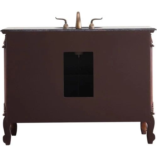 Elegant Decor Oakland 48" Single Marble Top Bathroom Vanity in Teak - Picture 6 of 18