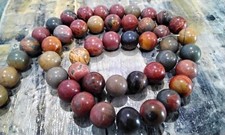Natural Red Picasso Jasper, 8mm, Approx 46 pcs, Free postage. Oz Seller