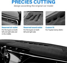 For 2025 Toyota Camry Accessories Without HUD Car Dashboard Cover Dash Mat Pad