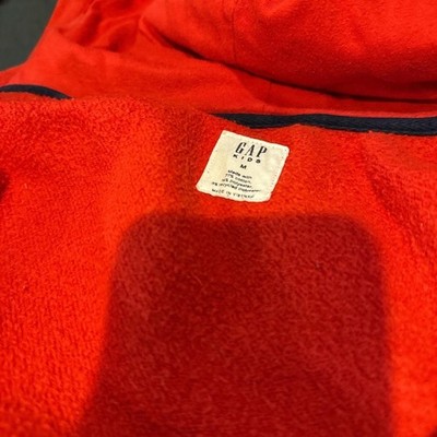 Gap Kids Red Fleece Hoodie Full Zip Sweatshirt, Size M
