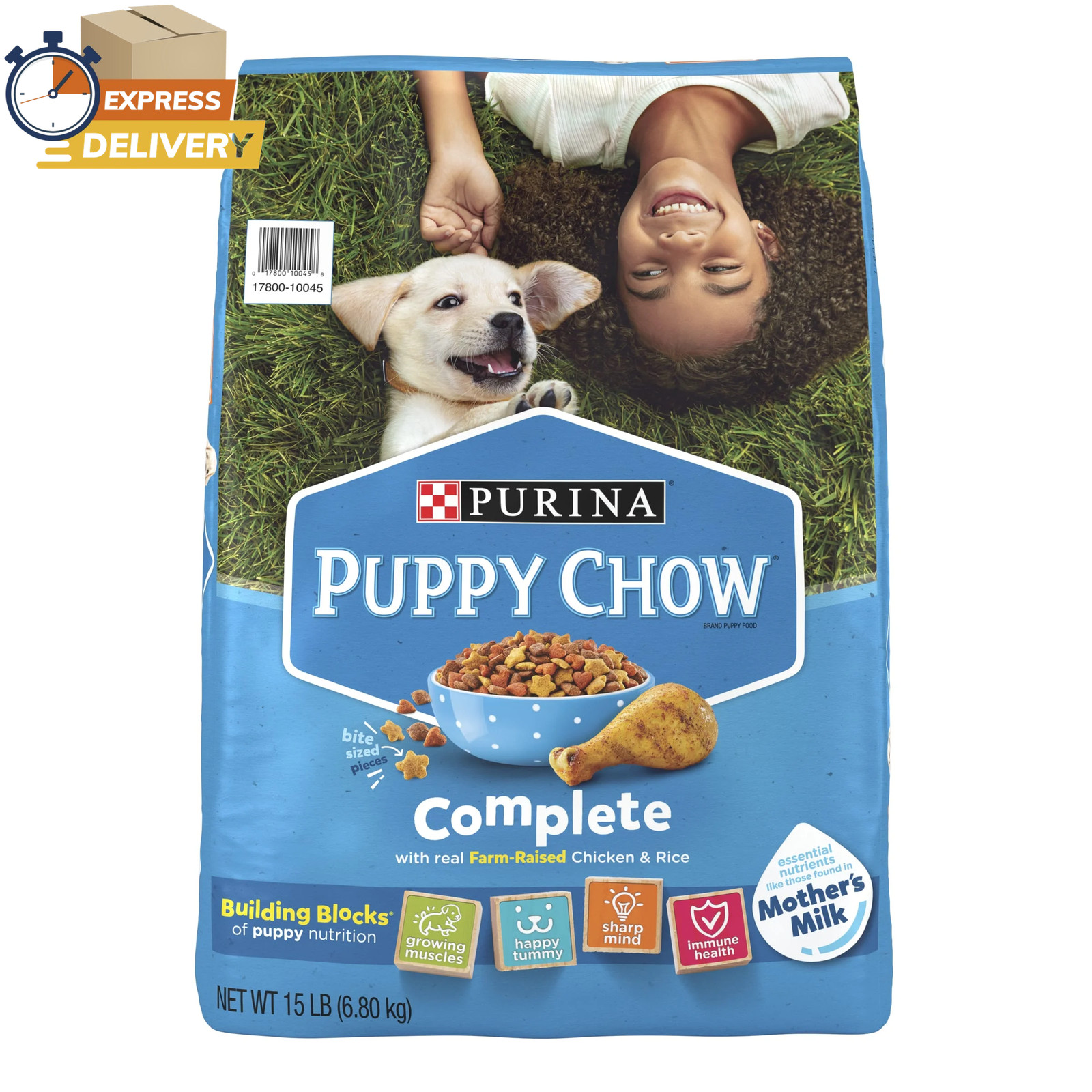 Purina Puppy Chow Complete Dry Dog Food, High Protein Farm-R