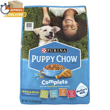 Purina Puppy Chow Complete Dry Dog Food, High Protein Farm-Raised, 15 Lb Bag 1.47 per pound