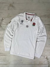 Umbro England Rugby World Cup 2023 Long Sleeve Shirt Jersey Men SZ L white