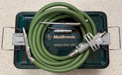 Medtronic Midas Rex MR7 Pneumatic Handpiece w/  Tray,AA14, AT10, T12 attachments