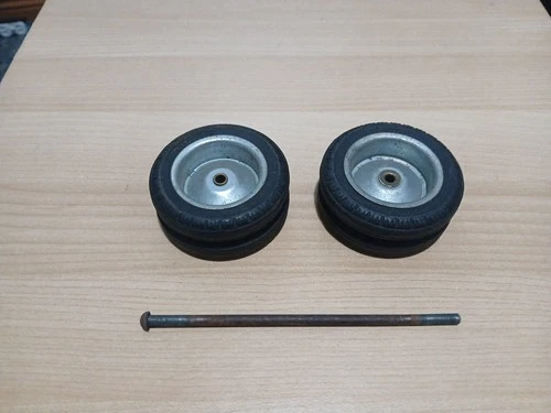 Vintage 1950s Tonka Dual Tandem Wheels for Semi Truck Original (Part Set Of 2)