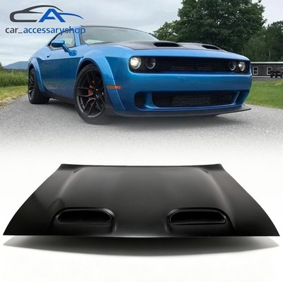 For 2008-2023 Dodge Challenger Red eye Hellcat style Hood with vented bezels