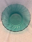 Jeannette Ultramarine / Teal Swirl 9" Ruffled Salad Bowl