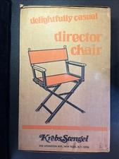 Sedia da regista vintage NOS Krebs Stengel - Lexington Ave New York nuova!