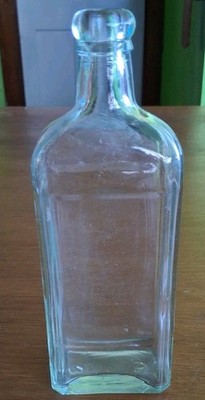 Vintage Light Green Medicine Bottle Dating 1890 To 1920 8 Inches Tall Unique Top