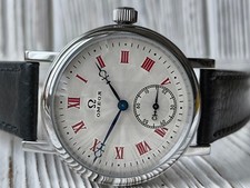 Marriage Watch & Original Omega Movement 1900, 45mm Silver Custom Guilloche Dial