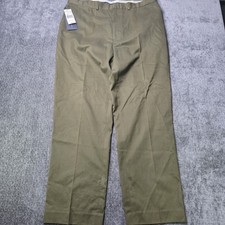 Vtg Deadstock Polo Ralph Lauren Estate Pants Mens 38x30 Cotton Green NOS Flaws