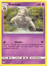 2019 POKEMON DUSCLOPS 84/236 UNCOMMON COSMIC ECLIPSE MODERATELY PLAYED