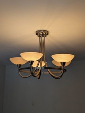 Dunelm 5 Light Semi Flush Ceiling Light Chandelier, G9, With Bulbs, 2 Available