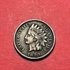 (1) Beautiful Toned Antique 1890 Indian Head Cent/Penny CHOICE VF-VERY FINE