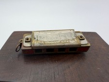 Vintage Prince Miniature Harmonica Made in Occupied Japan 4 Hole Keychain 1940s