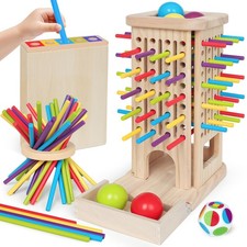 Wooden Sorting Toy Montessori Color  Shape Sorter Class Activity Toddlers Fi...