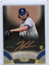 2021 Topps Tier One Baseball Black Rookie Auto #BOA-IA Ian Anderson #07/25