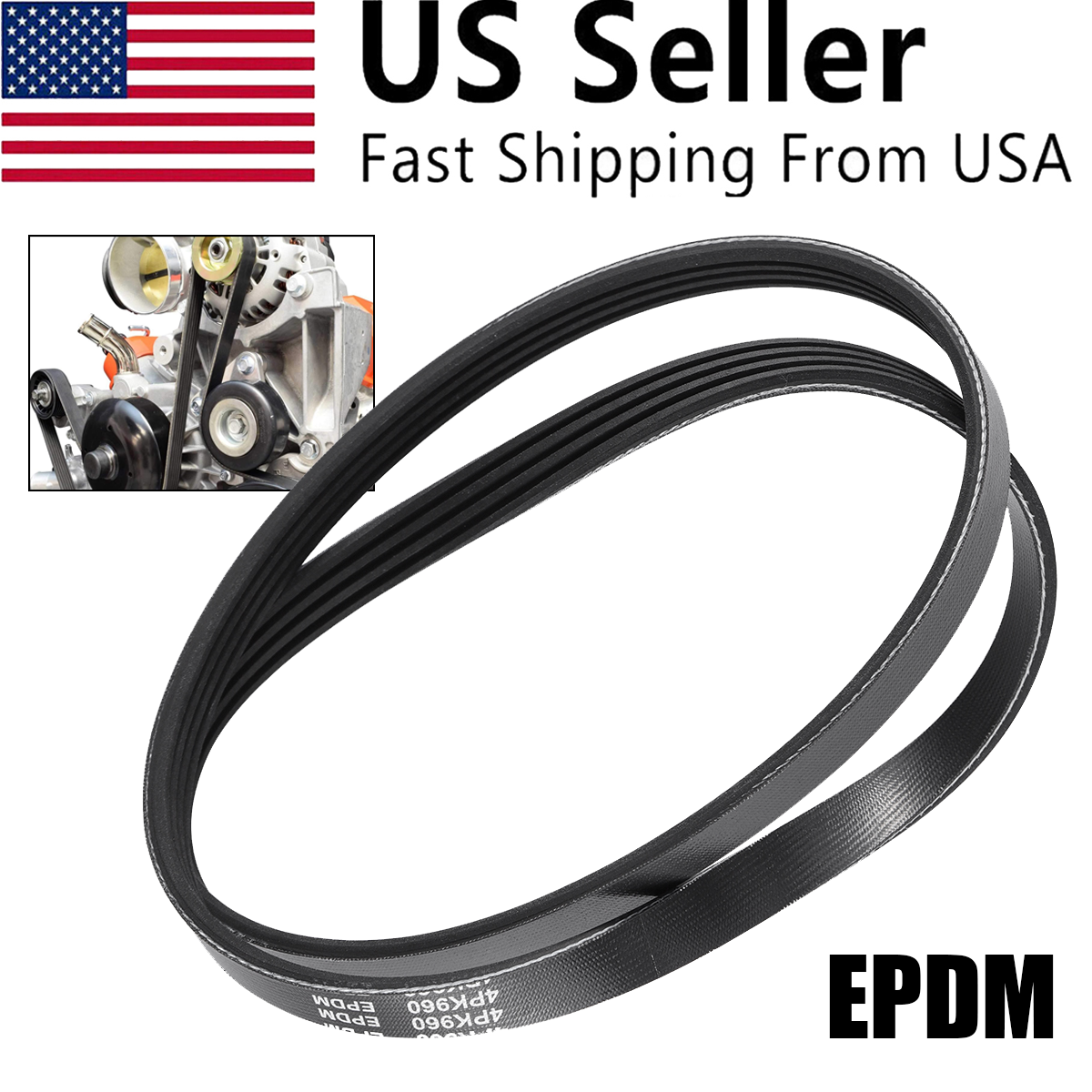 4PK960 Serpentine A/C Drive Belt For Chevy GMC Sierra 1500 2500 Yukon 37.79