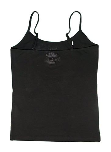 XS Vintage Classic Style Harley Davidson Print Black Cami Tank Top HD USA EAGLE - Picture 3 of 3