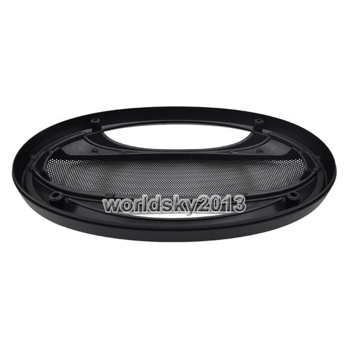 2x Cubierta de parrilla de altavoz de 6x9 pulgadas 6""x9"" malla metálica círculo decorativo de audio #17 - Imagen 6 de 6