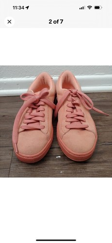 Puma Junior Damen Lachs Wildleder Dessert Blume Classic Supreme Schuhe Größe 6,5C - Bild 3 von 6