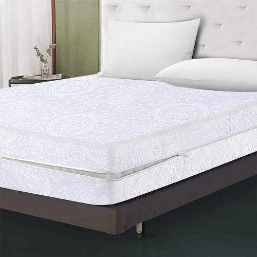 Zipped Mattress Protector Anti Bug Bed Total Encasement Cover Double & King Size - Picture 35 of 68