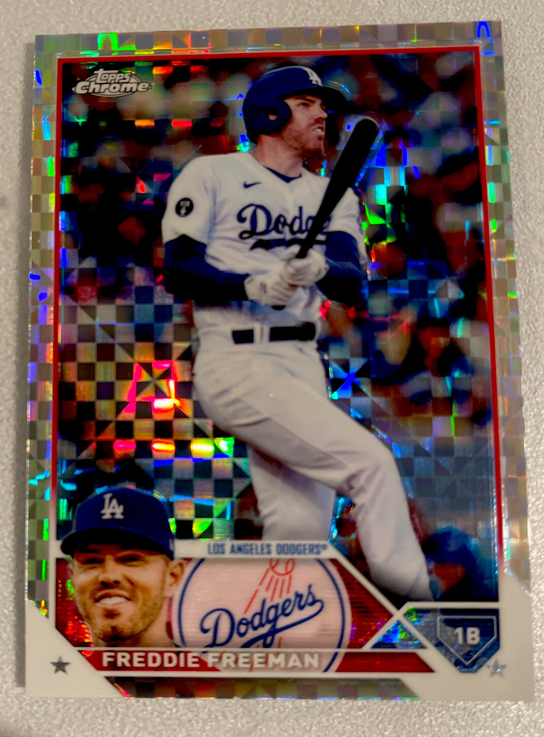 Freddie Freeman 2023 LOS ANGELES DODGERS!!  Topps Chrome  X-Fractor #5