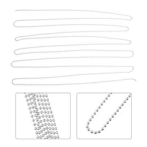 3 Meter Perlen Glieder Kopf Kette mit Verbinder Edelstahl Kugel - Bild 10 von 12